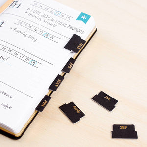 Neutral Monthly Adhesive Tabs