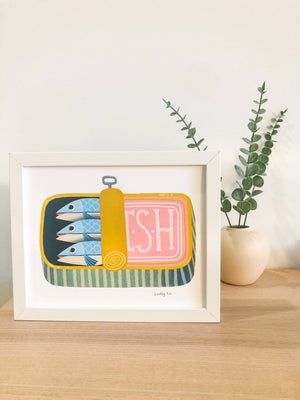 Sardine Art Print | Modern Room Decor, Minimal Wall Art