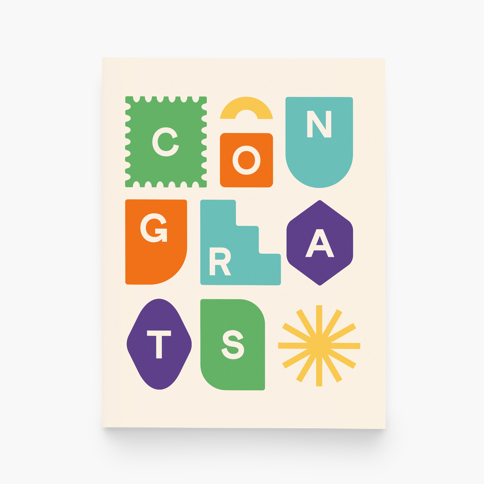 Congrats Shapes Greeting Card