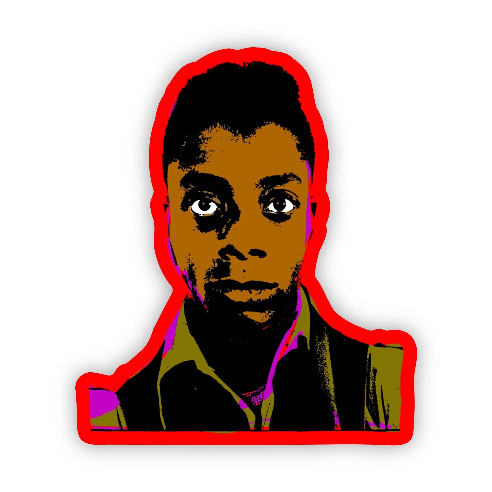Jimmy | Stickers | Young Baldwin Pop Art |  Black Literary