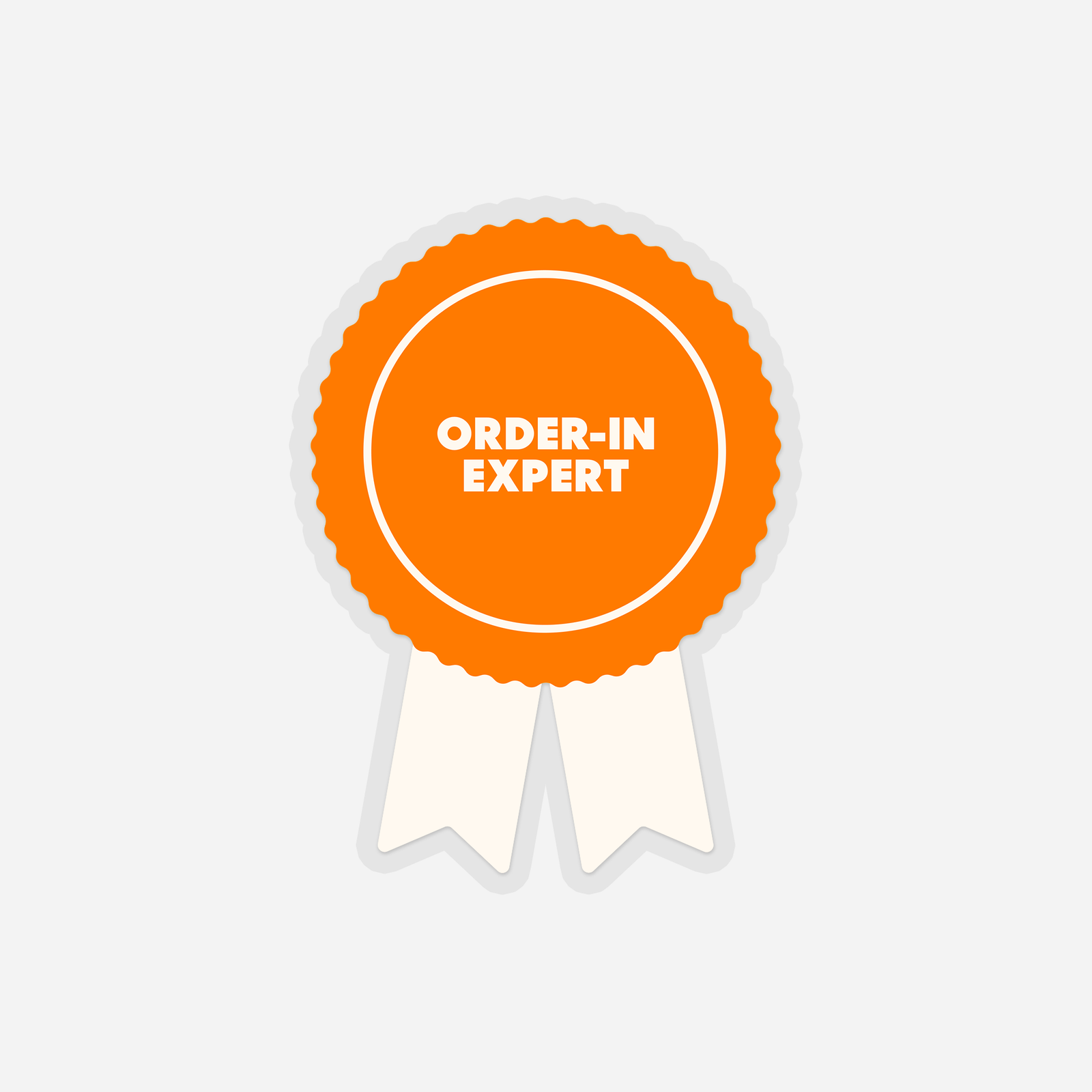 Order-In Expert Ribbon Award Sticker
