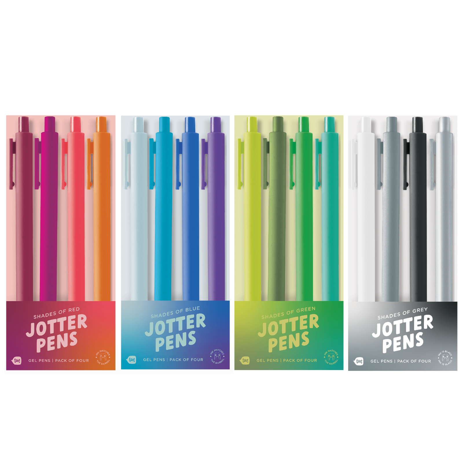 Gradient Jotter Sets 4 Pack: Gradient Blues