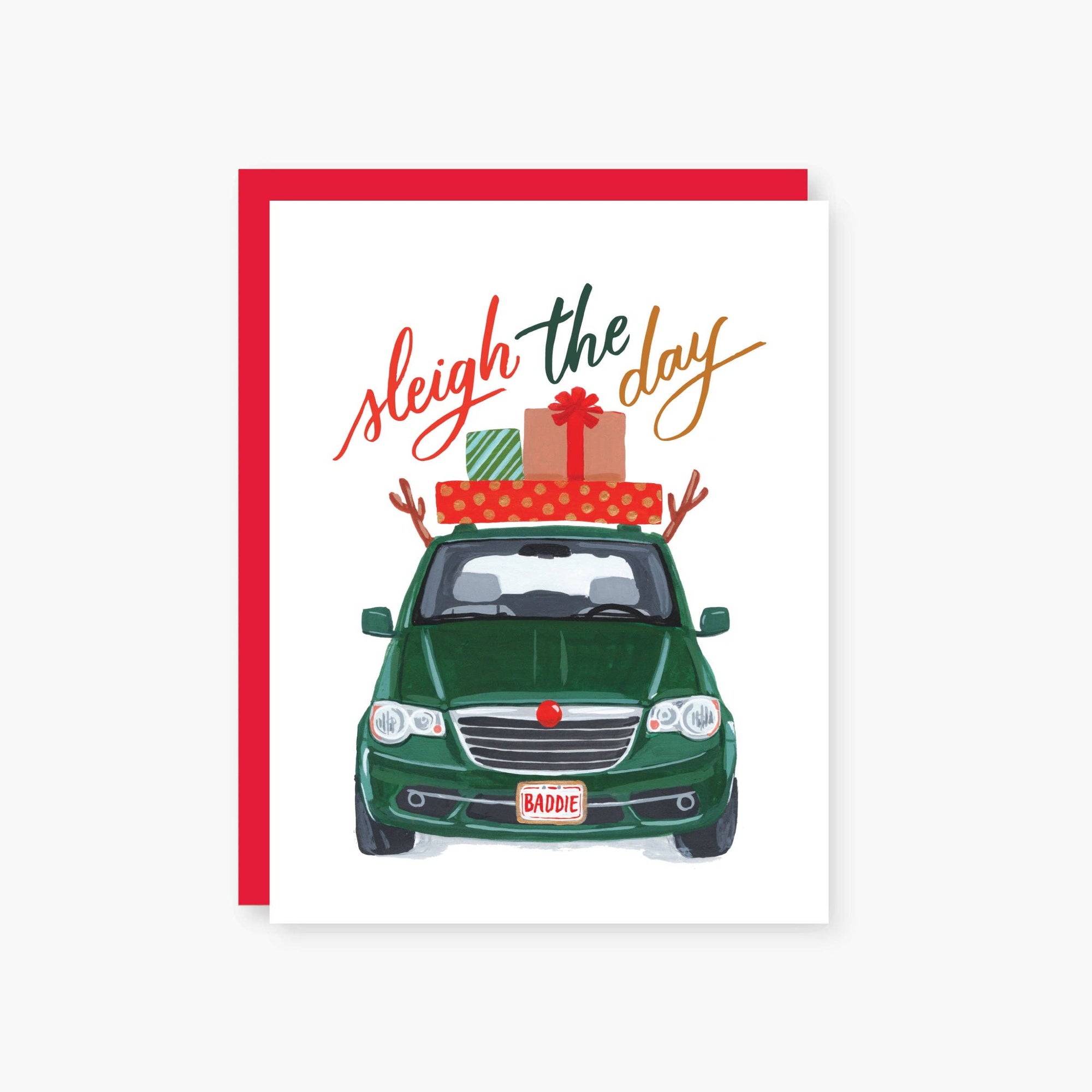 2021co x Holiday Junkie "Sleigh the day" Holiday Greeting Card: Single