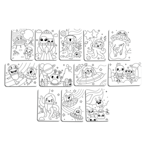 Undercover Art Hidden Pattern Color Activity - Monster Alien
