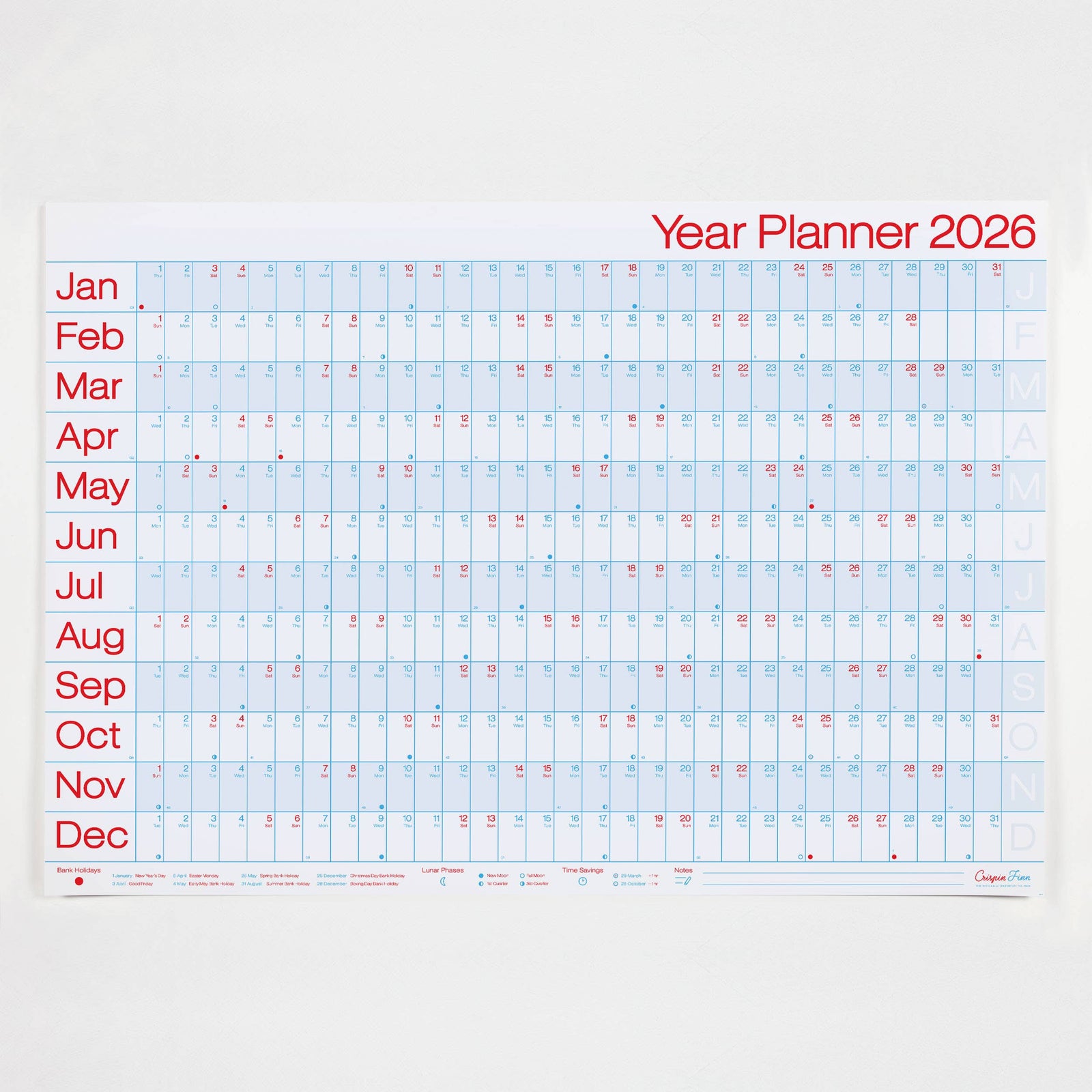 2026 Year Planner - Classic Landscape View