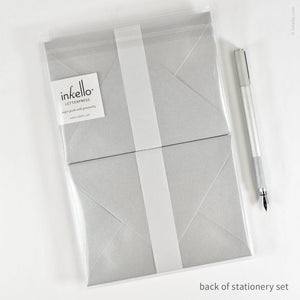 Stationery Set with Silver Snowflake (#472)