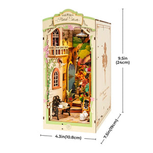 TGB09 Rolife Floral Corner DIY Book Nook Shelf Insert Kit