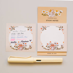 Sticky Notes - Jackalope's Garden (Cream)