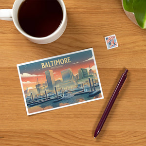 PREMIUM POSTCARDS Baltimore, Maryland Lithograph City Series