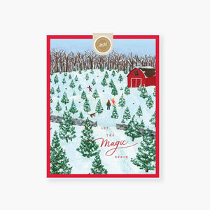 Magical Tree farm holiday card: Boxed set