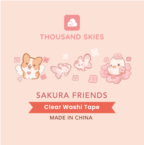 PET Tape (Transparent) Sakura Friends