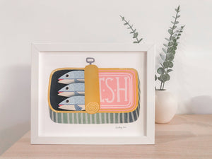 Sardine Art Print | Modern Room Decor, Minimal Wall Art