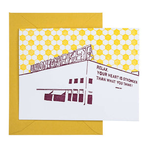 Washington D.C. | Union Market  card: Maroon & yellow / Individual Card