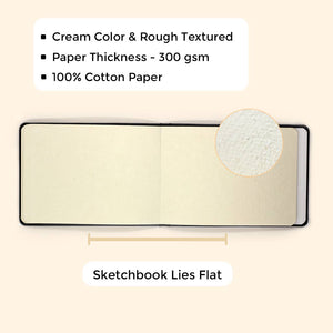 A5 Cotton Sketchbook - 100% cotton handmade paper