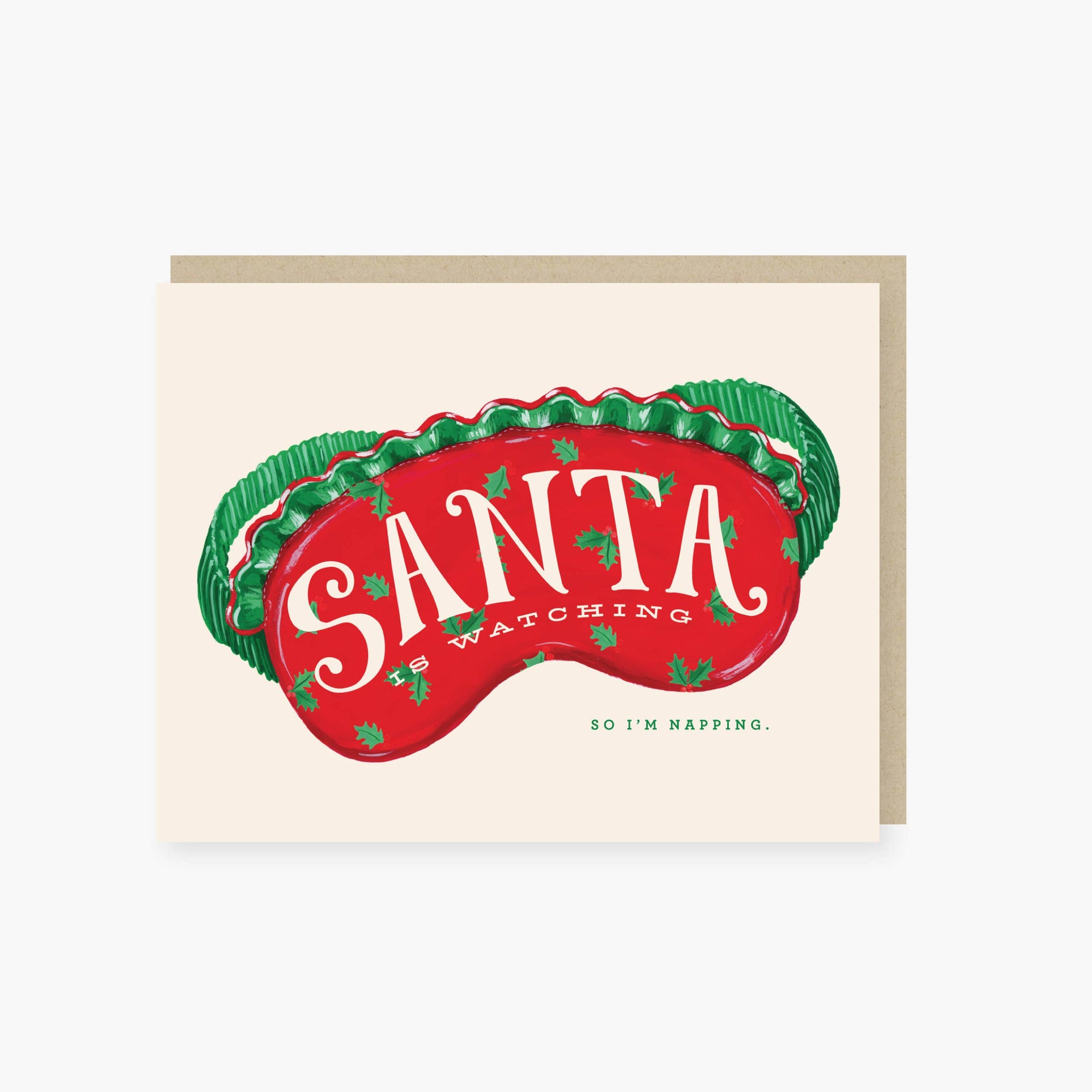 2021 Co. x Holiday Junkie Santa is Watching Holiday Card: Single