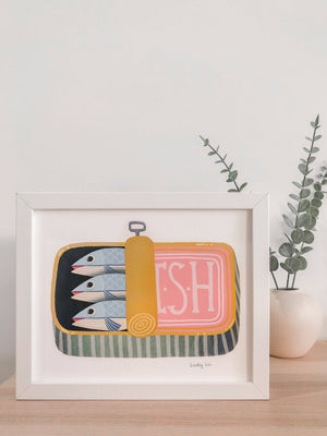 Sardine Art Print | Modern Room Decor, Minimal Wall Art