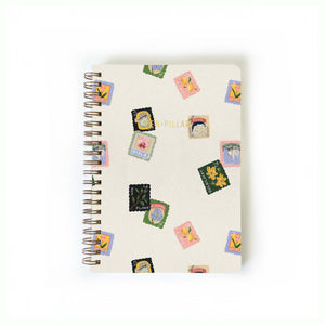 Floral Stamps Notebook *Limited Edition*: Large Notebook / Blank Pages