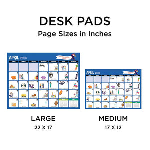 Every Day's A Holiday Large Desk Pad Monthly Calendar