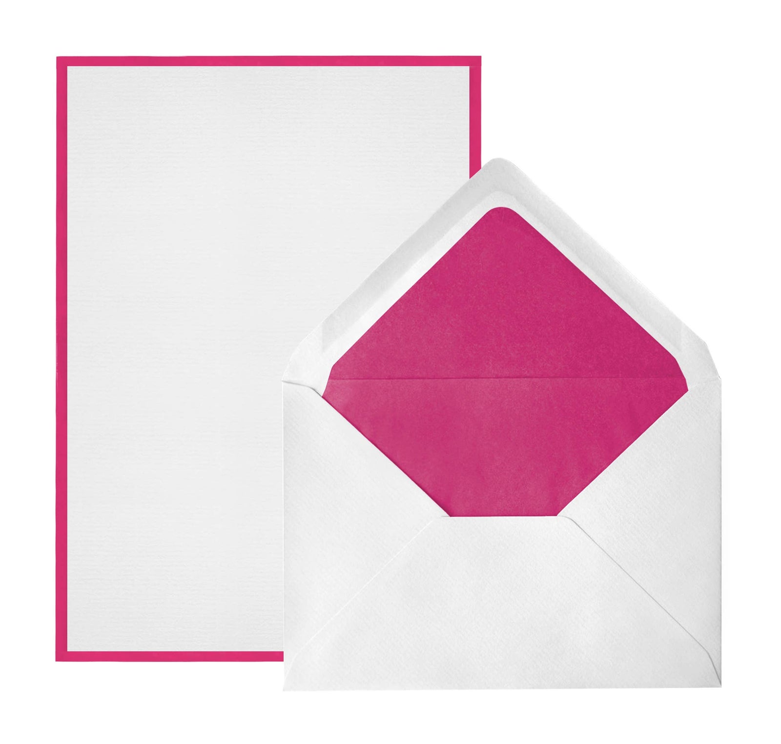 Original Crown Mill Bi-Color Sheet Correspondence Box A5: White/Fuchsia / A5 (5.75x8.25")