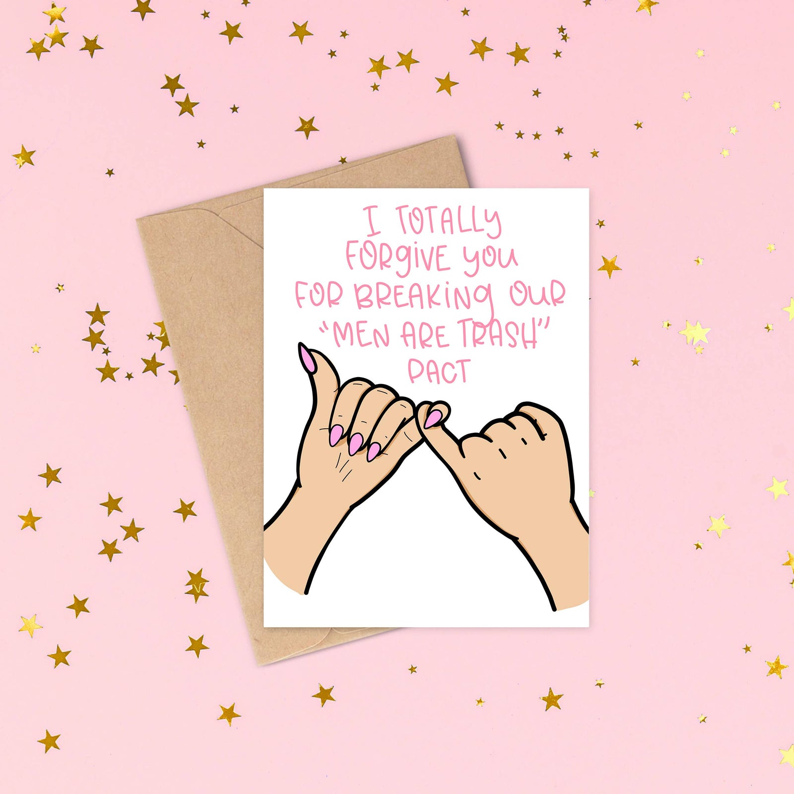 Men Are Trash Pact Card: Brown