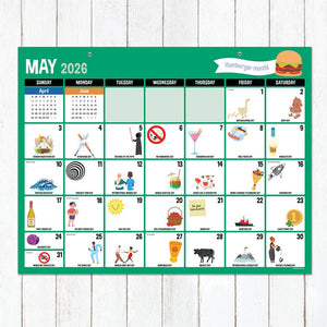 Every Day's A Holiday Large Desk Pad Monthly Calendar
