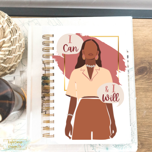 I Can and I Will- 8.5"x 5.5" Spiral Notebook