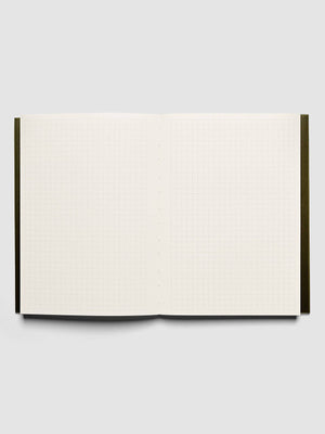 Perfect Bound Notebook | A5: Graph | Olive