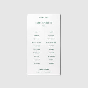 Clear Label Stickers | Legend: Clear Label Stickers | Legend