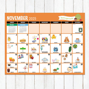 Every Day's A Holiday Desk Pad Blotter Calendar 2025-2026