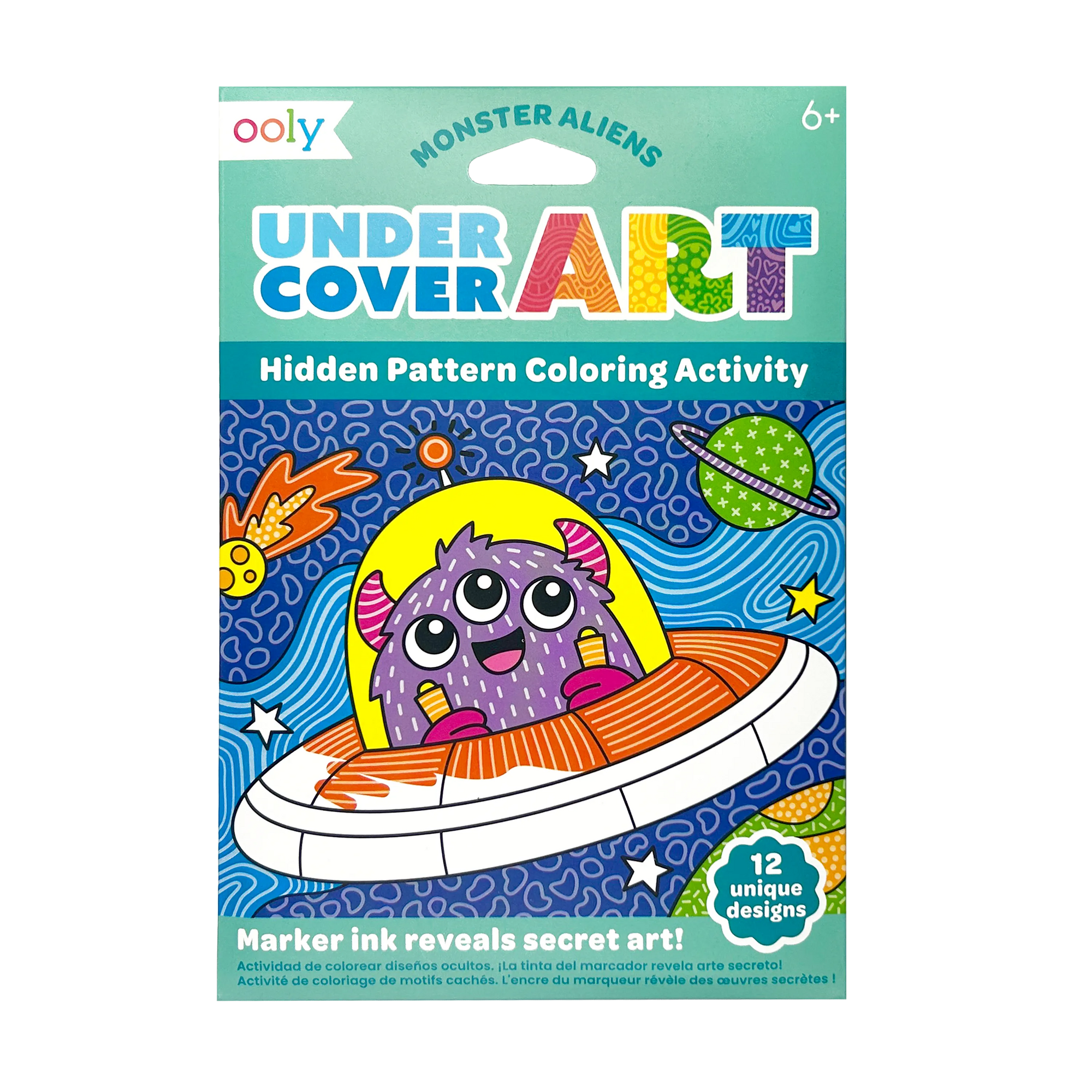 Undercover Art Hidden Pattern Color Activity - Monster Alien