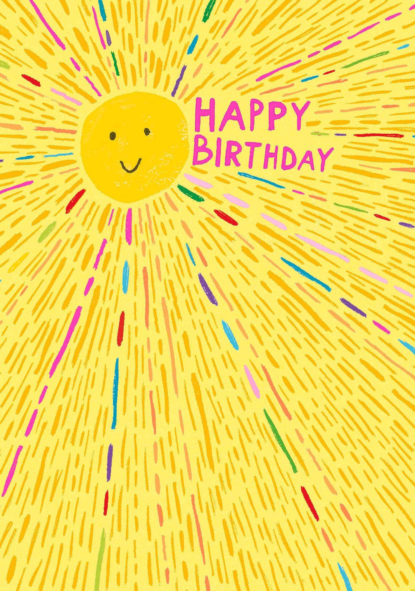 BIRTHDAY SUNSHINE GREETING CARD PAPER SALAD