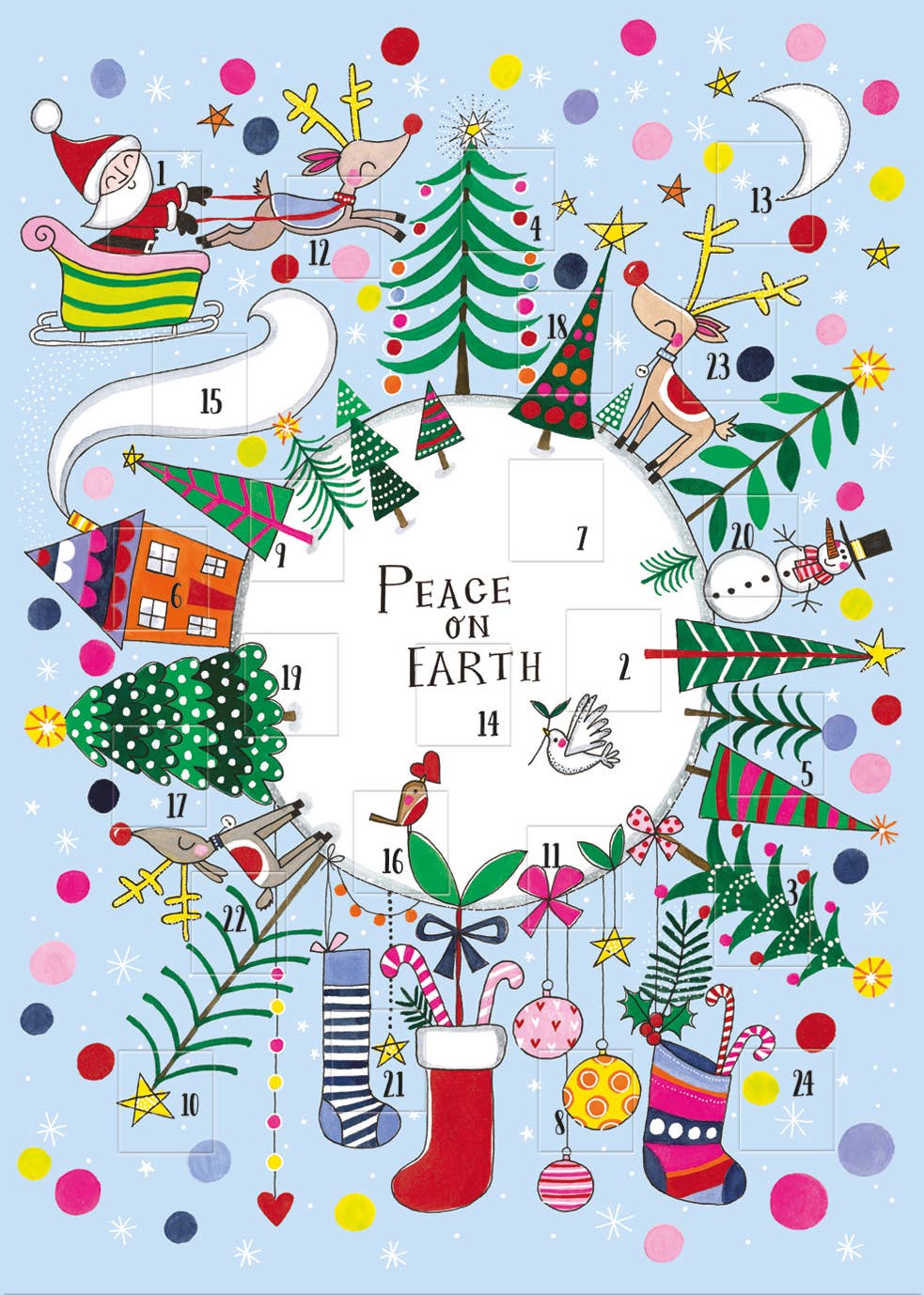 Advent Calendar Greeting Card Peace Rachel Ellen Designs