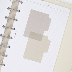 Blank Tab Sticky Note Set: Linen