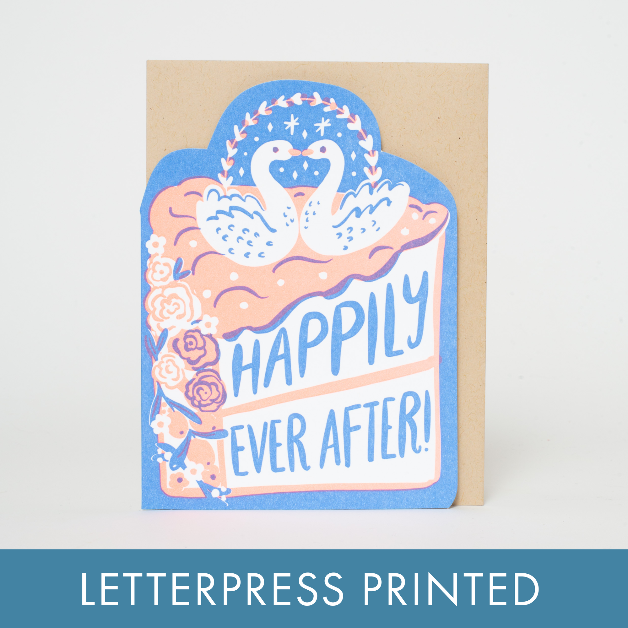 Wedding Congrats Die-cut Letterpress Greeting Card by Hello!Lucky