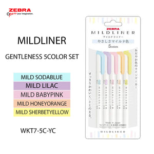 ZEBRA Mildliner Highlighter 5COLOR SET