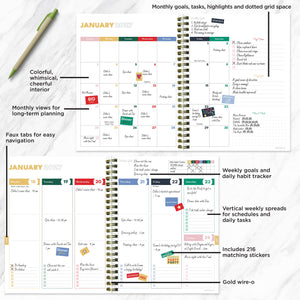 July 2026 - June 2027 Lovely Lemon Weekly Monthly Planner
