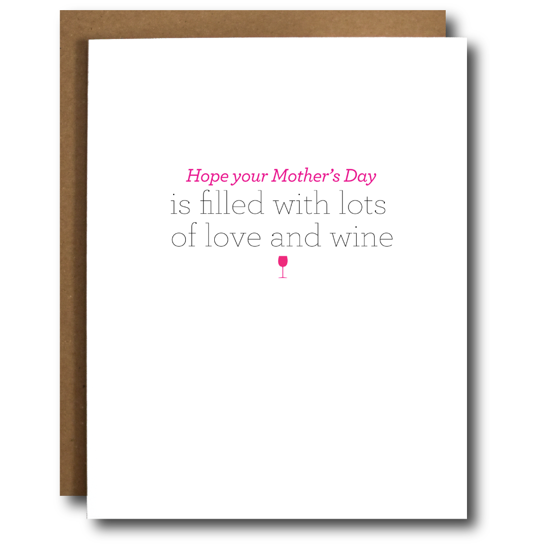 Wine Filled Mother's Day Card