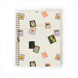 Floral Stamps Notebook *Limited Edition*: Large Notebook / Blank Pages
