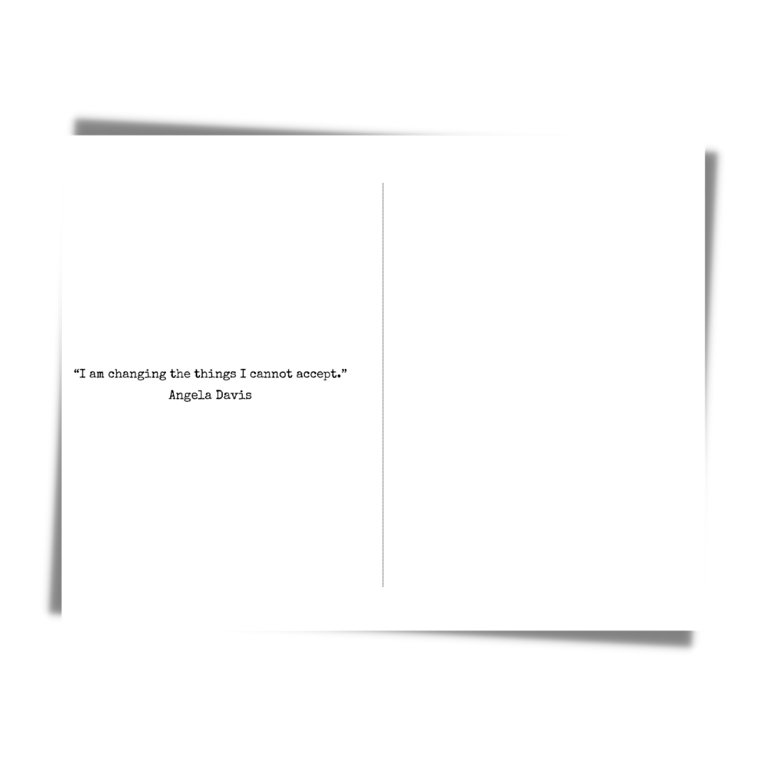 Angela Davis Empowerment Quote Card | Black Author Activist