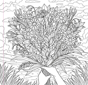 Wildflowers Adult Coloring Book