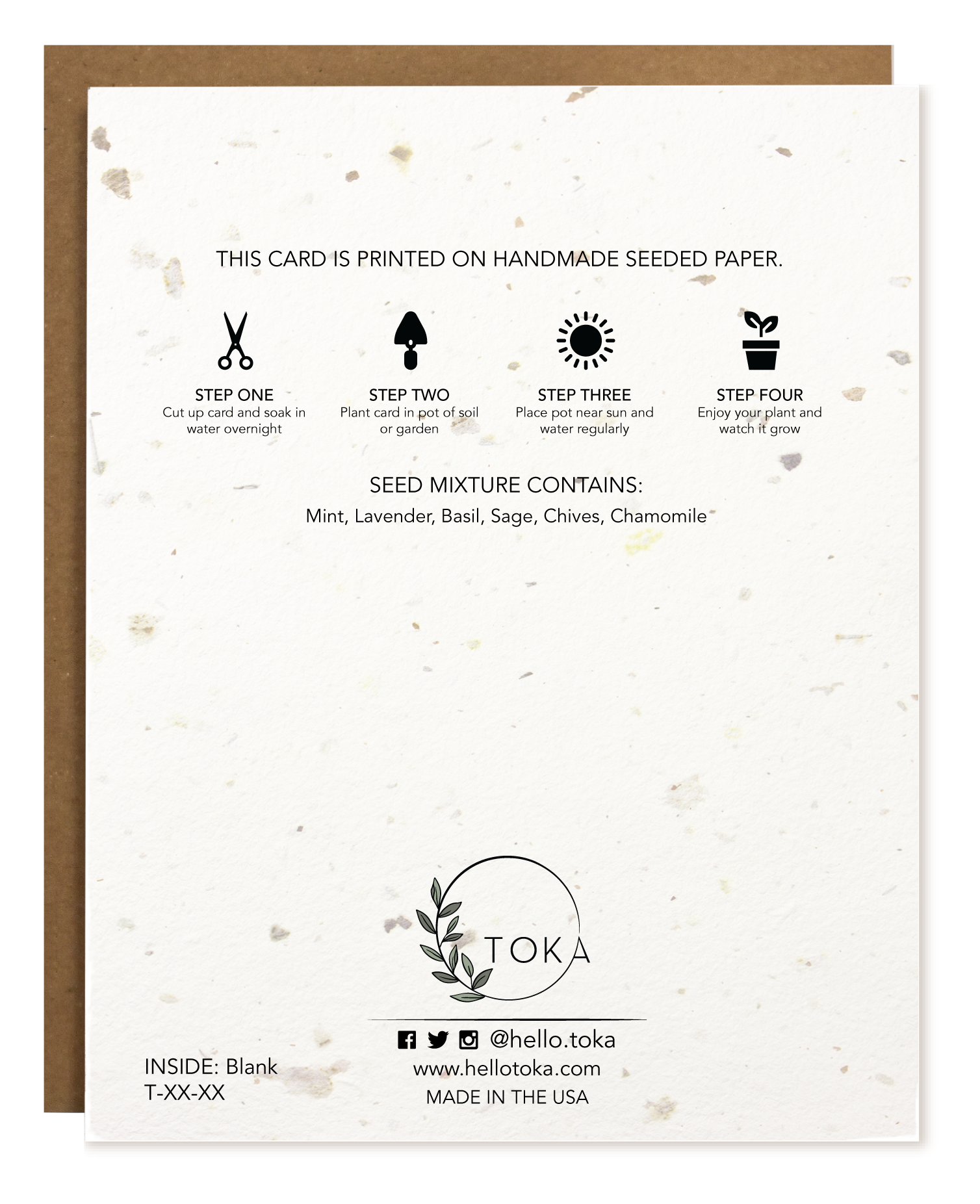 TOKA | Brighten My Day | Plantable Card