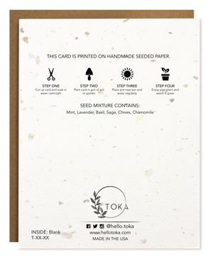 TOKA | Brighten My Day | Plantable Card