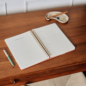 Daily Planner, Undated, Hardcover B5 Spiral - Gradient Orb