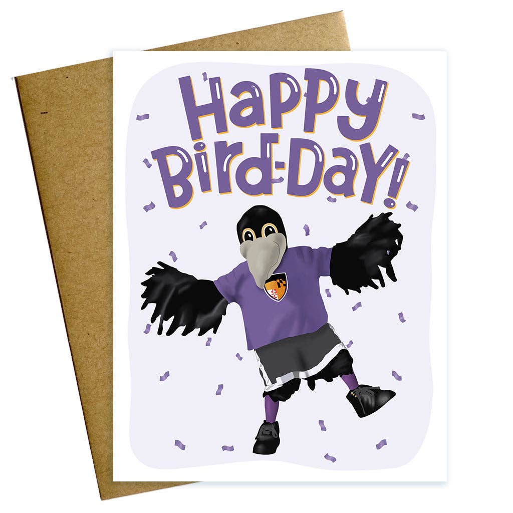 Happy Bird-Day Baltimore Ravens Birthday Card