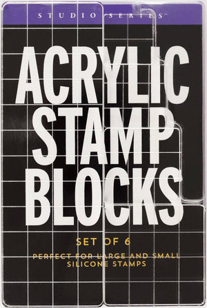 Studio Series Acrylic Block Stamp Set (6 clear blocks)