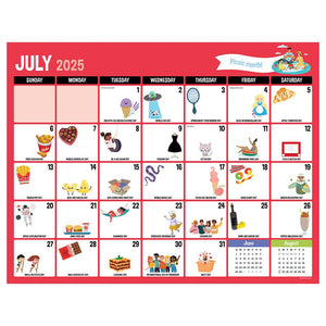 Every Day's A Holiday Desk Pad Blotter Calendar 2025-2026