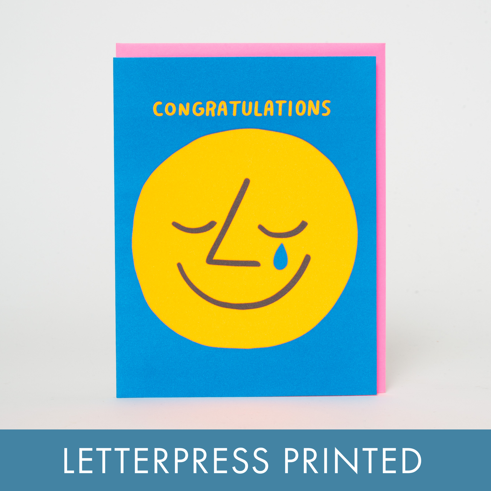 Congrats Tear Letterpress Greeting Card by Ashkahn