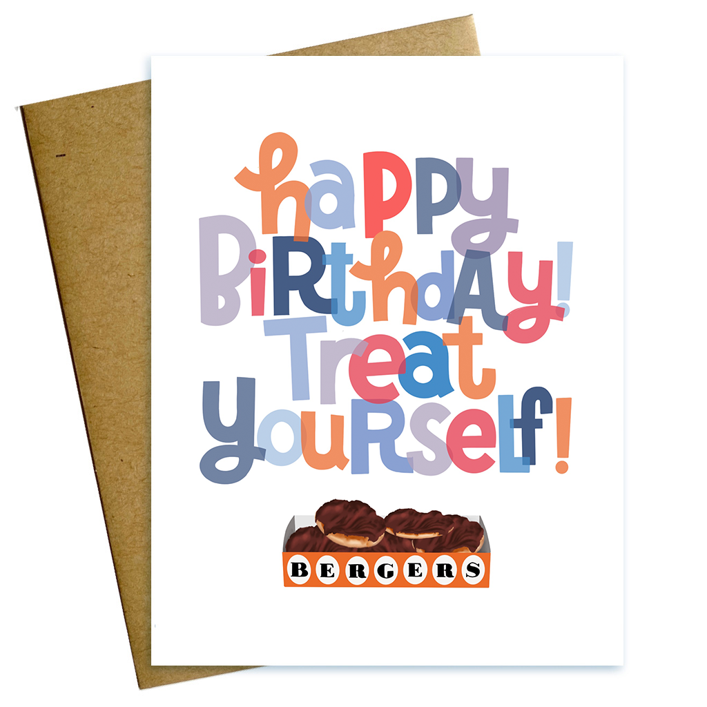 Treat Yourself Baltimore Berger Cookie Birthday card