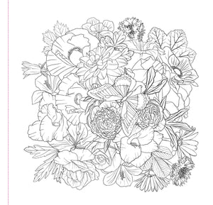 Wildflowers Adult Coloring Book