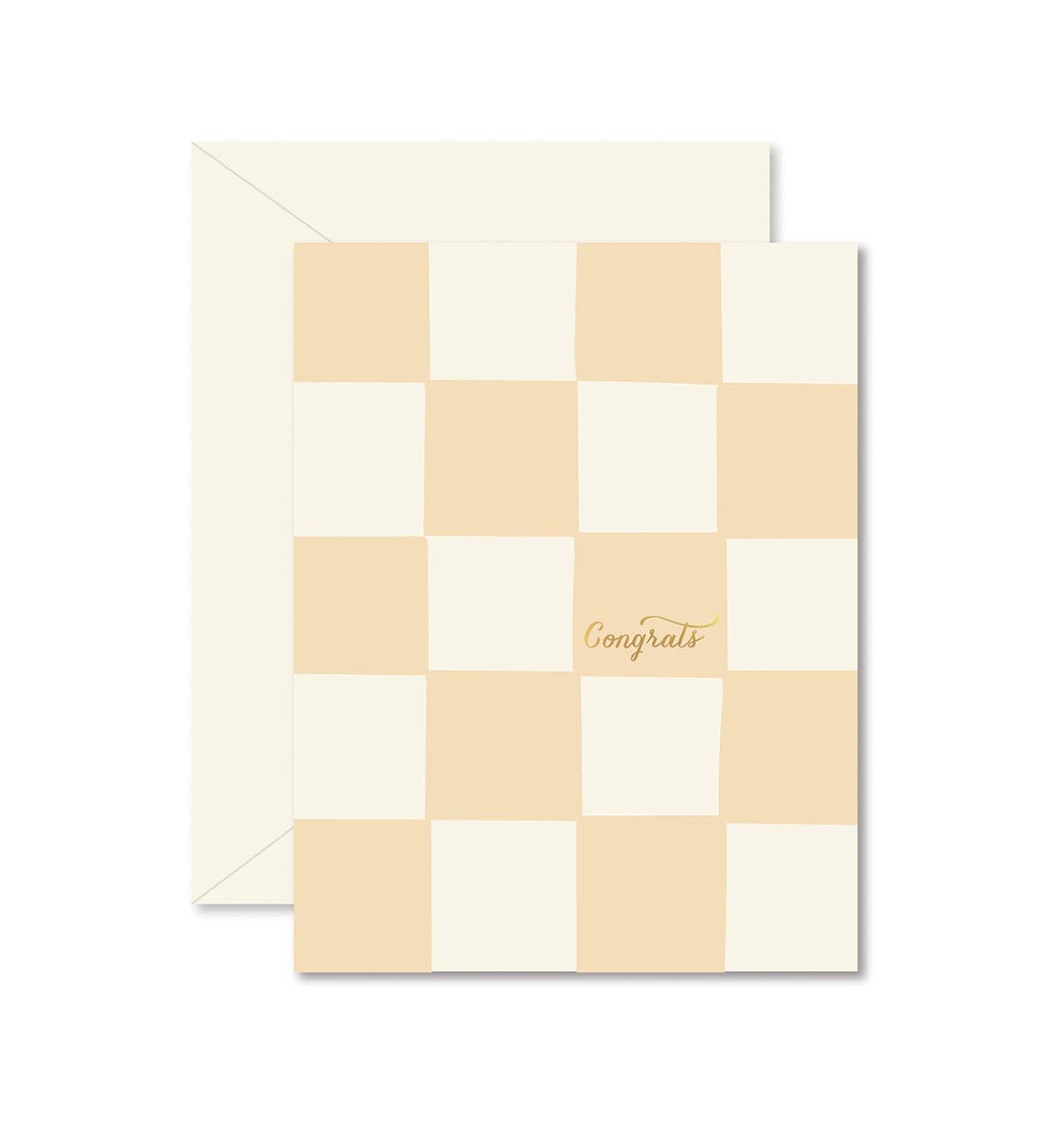 Checkerboard Congrats Greeting Card: Single Card